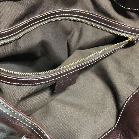 LARGE GUCCI HOBO CROSSBODY LEATHER BAG - Picture 4 of 16